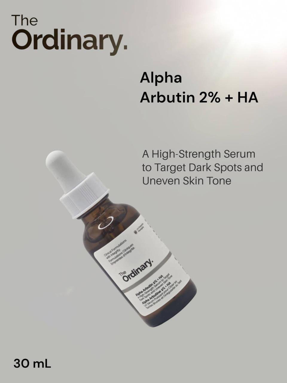 The ordinary alpha arbutin 2% + ha